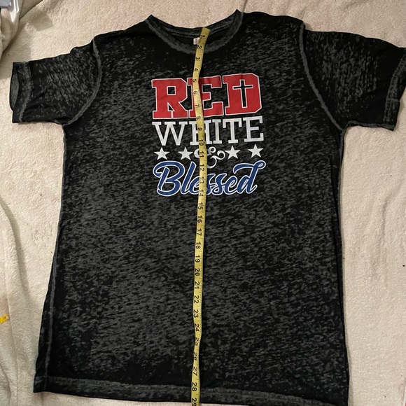 Red , white and blessed woman’s shirt size L . - Picture 5 of 8